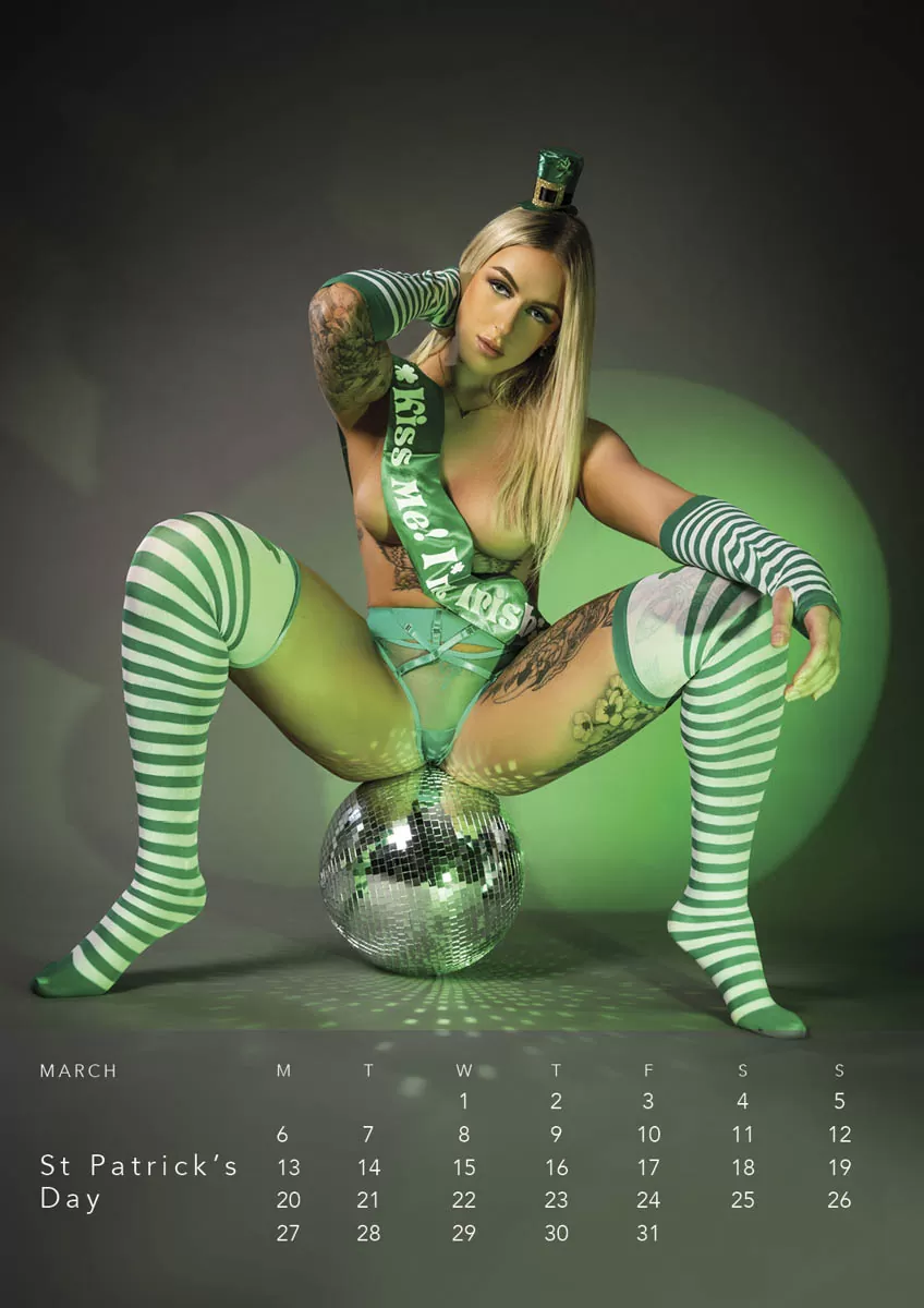 Boudoir calendar March St Patricks day