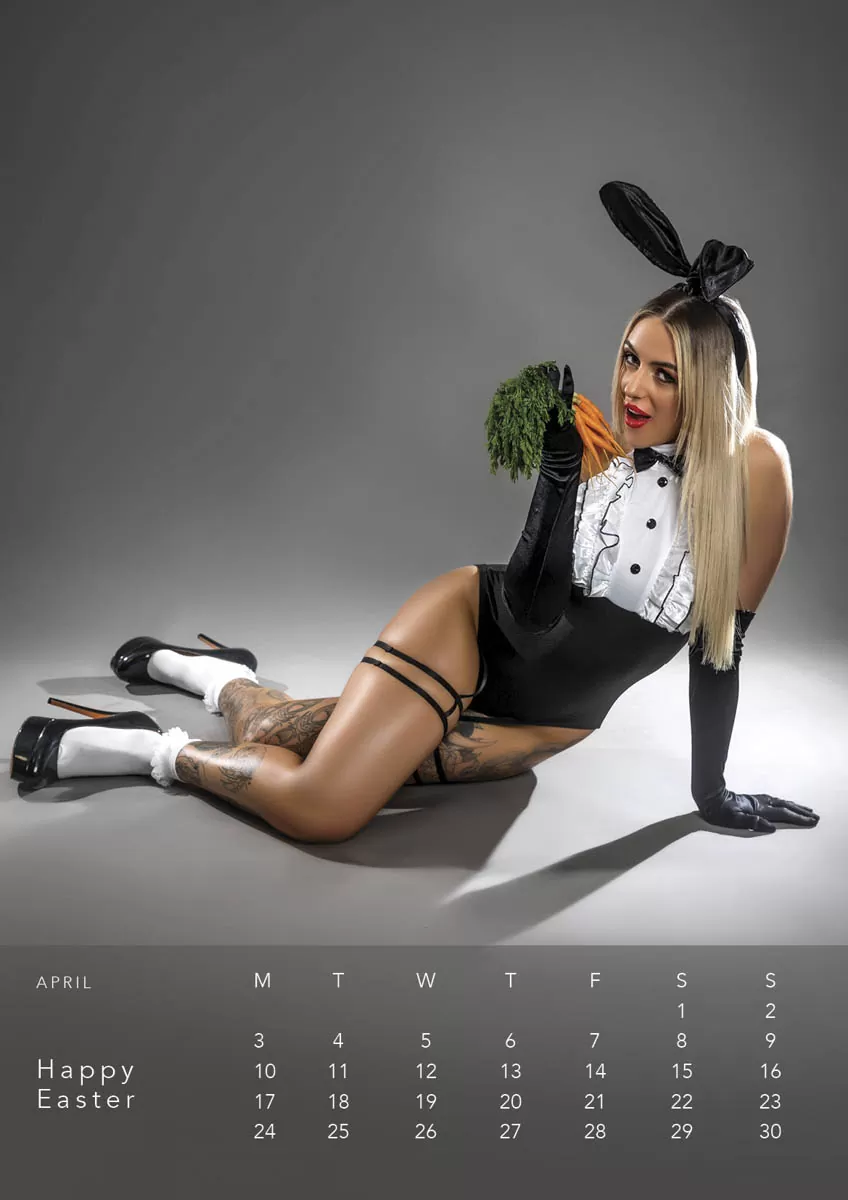 Boudoir calendar easter bunny